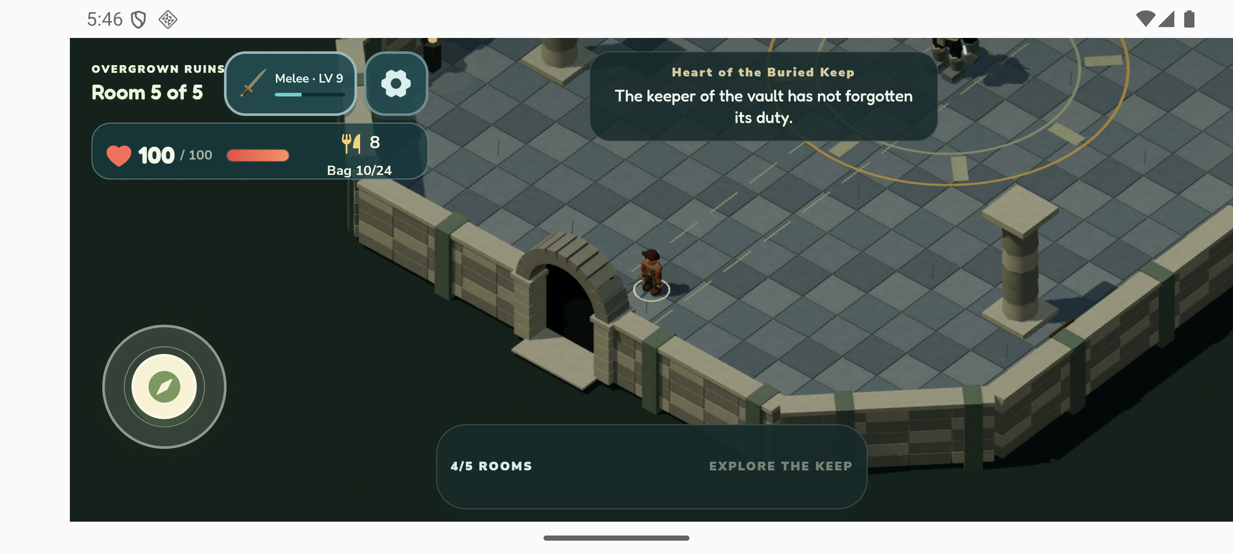 Exploring the Overgrown Ruins dungeon in Pocket Wilds